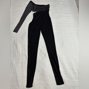 Naked Wardrobe One-Shoulder Cutout Jumpsuit